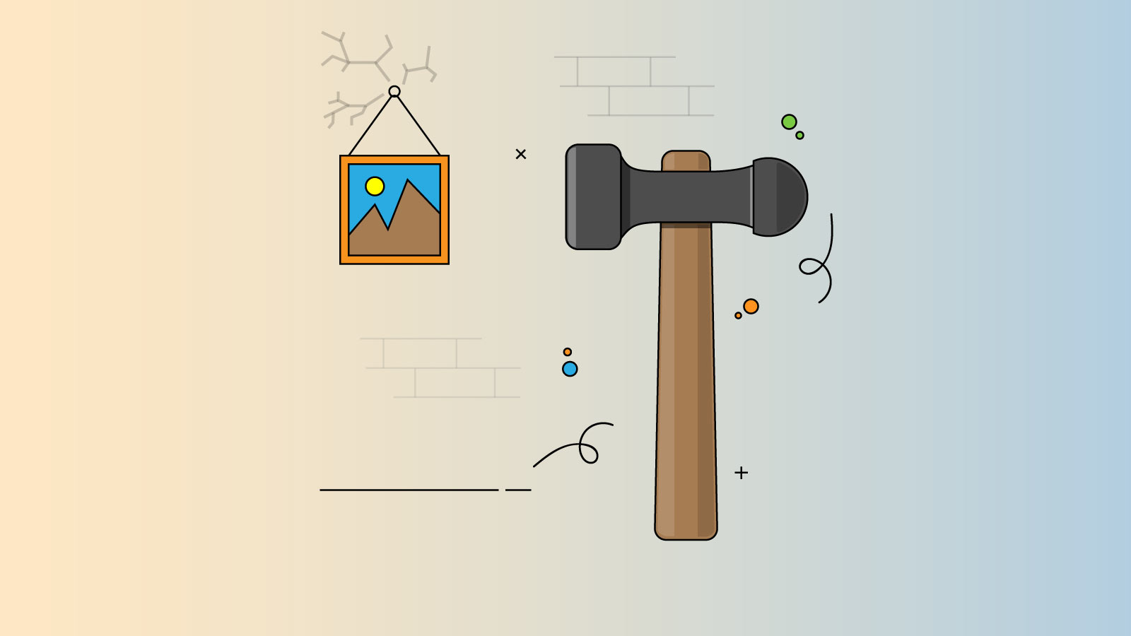 follow this drawing tutorial of a hammer with basic shapes and tools in illustrator adobe